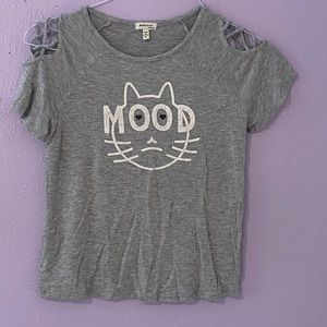 Girls Gray size Large “Mood Shirt”